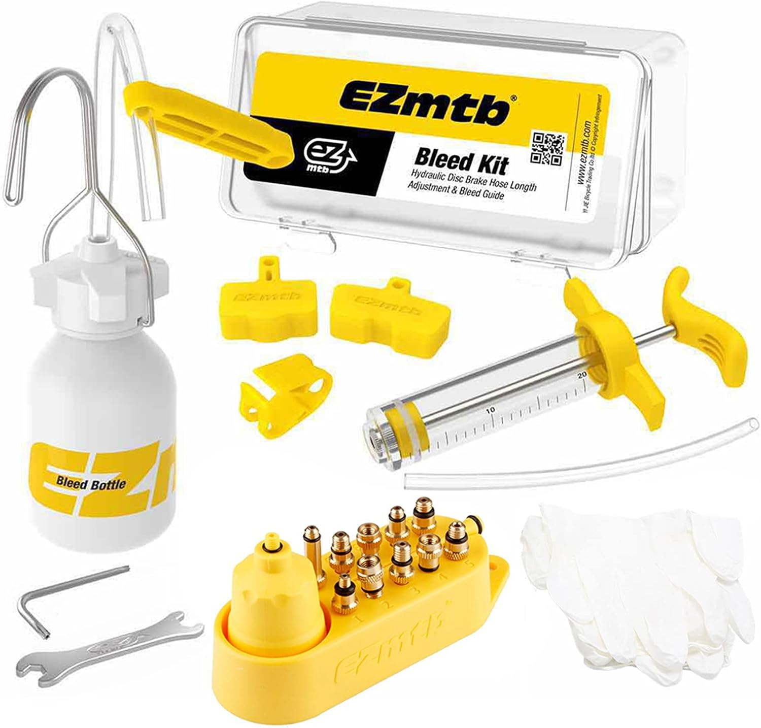 Bike Hydraulic Disc Brake Bleed Tool Bleeder Kit MTB Road Bike Brake Bleeding Kit Bike Mineral Oil Fluid Set Metal Adapter image number 5