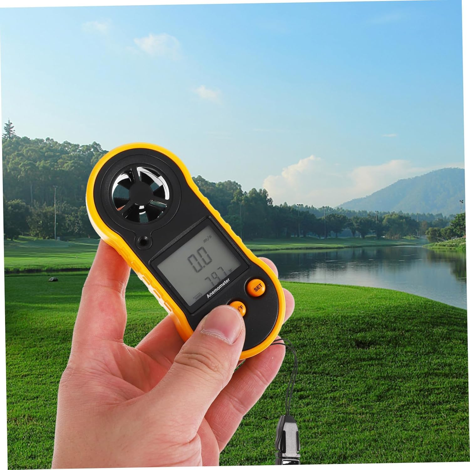 UPKOCH Handheld Digital Anemometer with Backlight High Precision Airflow and Wind Speed Temperature Measurement Auto Power off for Indoor Outdoor Use image number 4