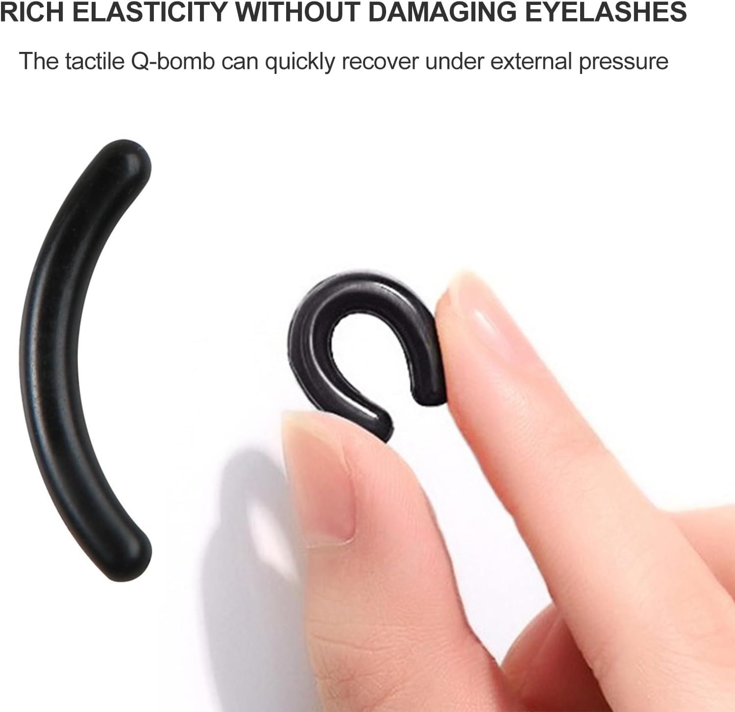 100Pcs Eyelash Curler Refills Pads Soft Silicone Rubber Curler Replacement Refills Pads for Universal Eyelash Curler (Rose) image number 3