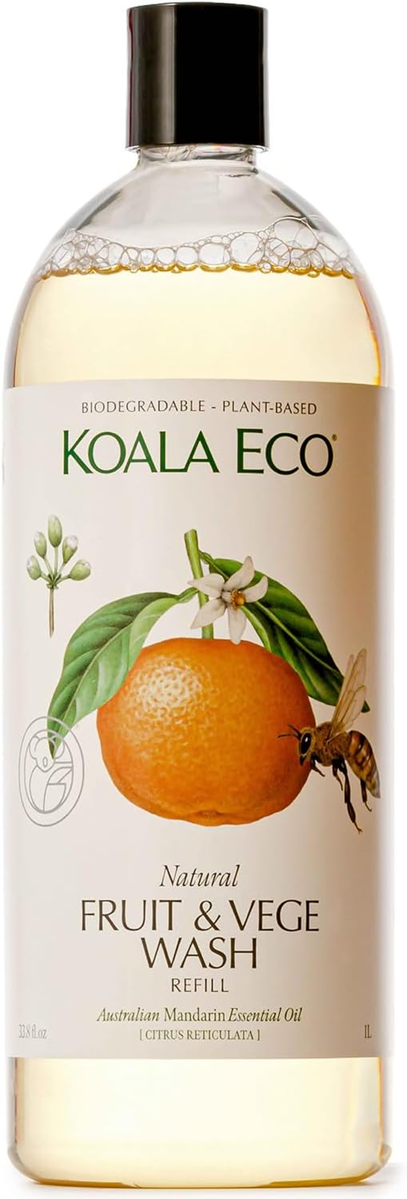 Koala Eco Natural Fruit & Vegetable Wash with Mandarin Essential Oil - Refill - 1000Ml image number 1