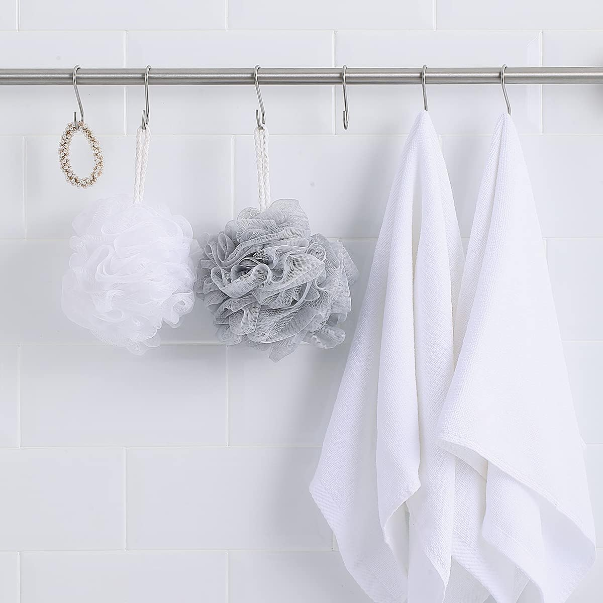 Evanda S Hooks for Hanging Pack of 30, Heavy Duty Stainless Steel Metal Mutil Purpose Hanger for Kitchen Pans, Pots, Utensils Tooks, Cups, Mugs, Clothes, Bags, Towels, Plants - 3Rd Rainbow image number 4