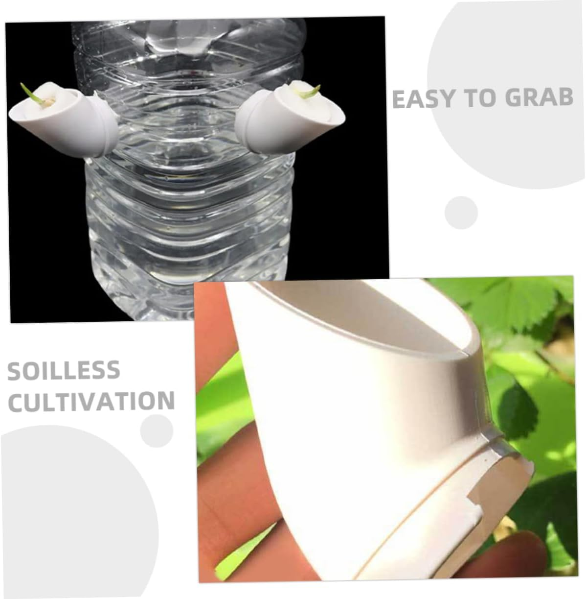 NULYLU 10Pcs Hydroponic Growing Tower Cups PVC Mesh Planting Cups for Vertical Hydroponics System 38Mm Hole Compatible for Soil-Free Balcony Gardening image number 4