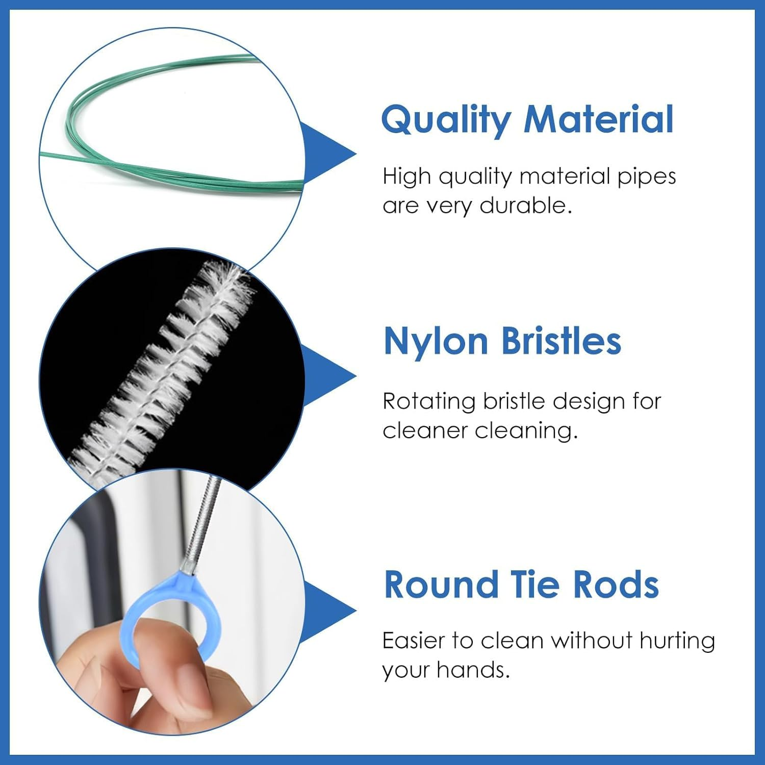 Long and Flexible Sunroof Cleaning Brush (500 Cm) - Drain Cleaner Tool for Pipes - Cleaning Tight Pipes and Bends - Versatile Use in Kitchen, Bathroom, Car and Meh image number 5