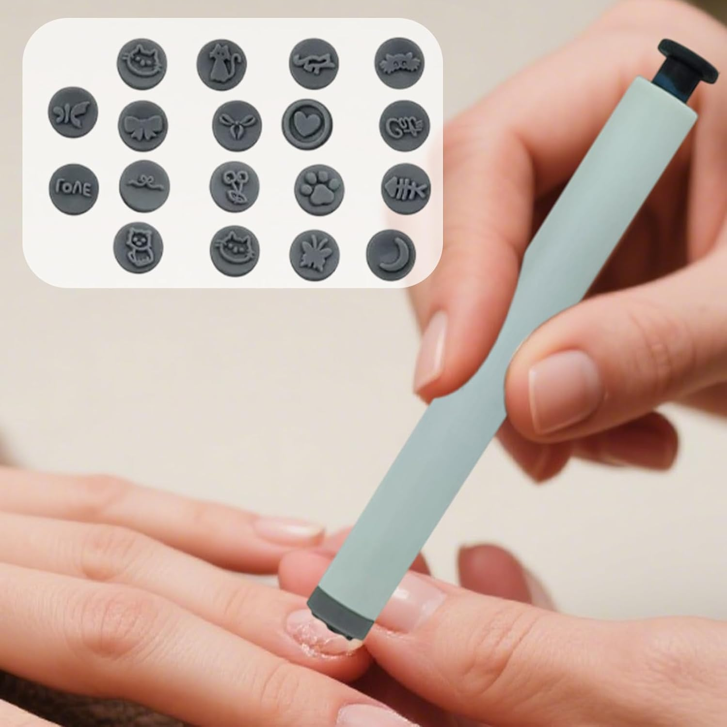 Nail Printing Pen | Flower Nail Pen Portable Manicure for Girls, Teenagers, Children and Family image number 4