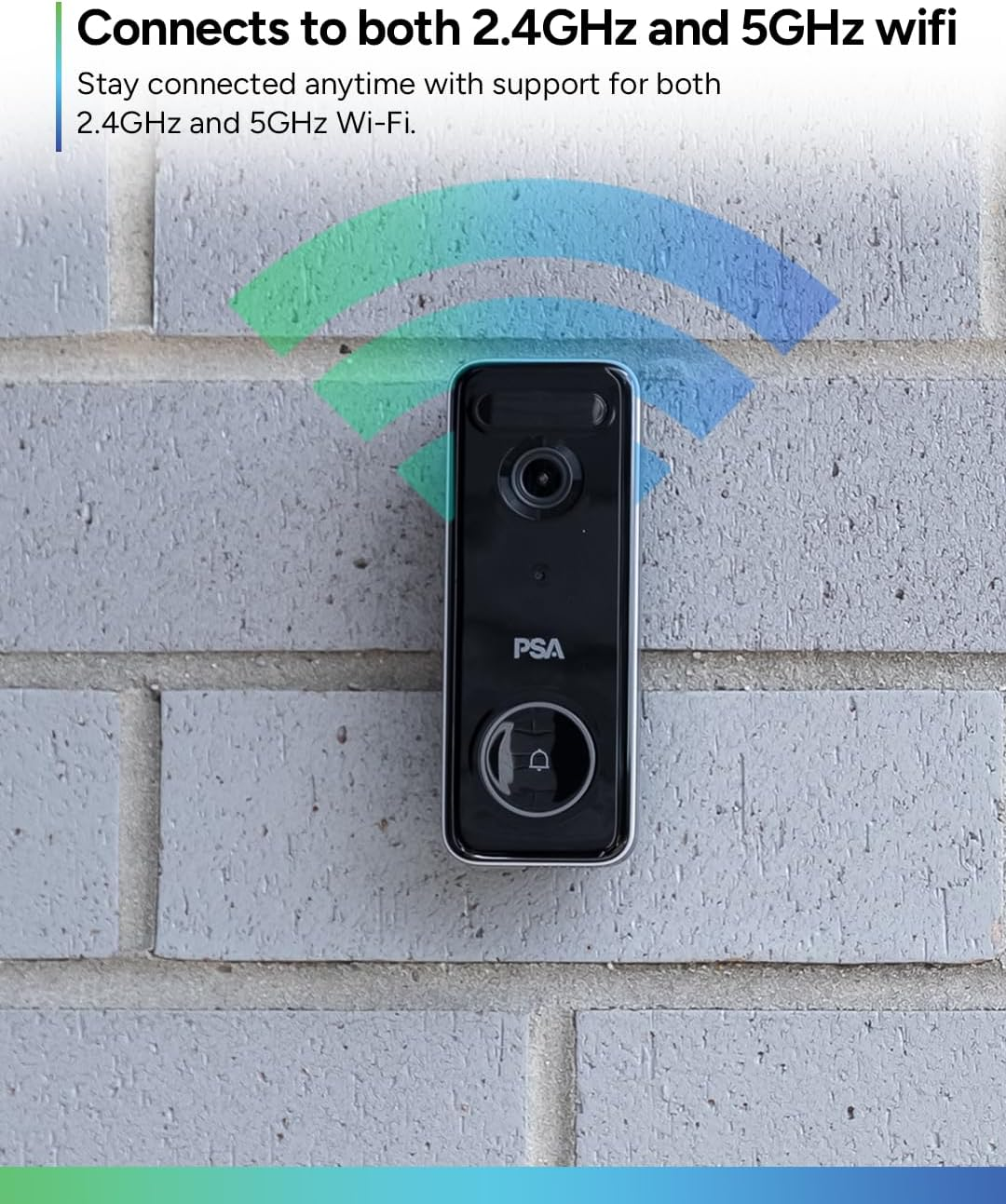 PSA Centrii Doorguard Wireless 5MP Super HD Video Doorbell with Homebase, 150 Days Battery, 8GB Local Storage, 166&deg; Ultra Wide View, Dual Band Wi-Fi, Free App - No Ongoing Fees! image number 3