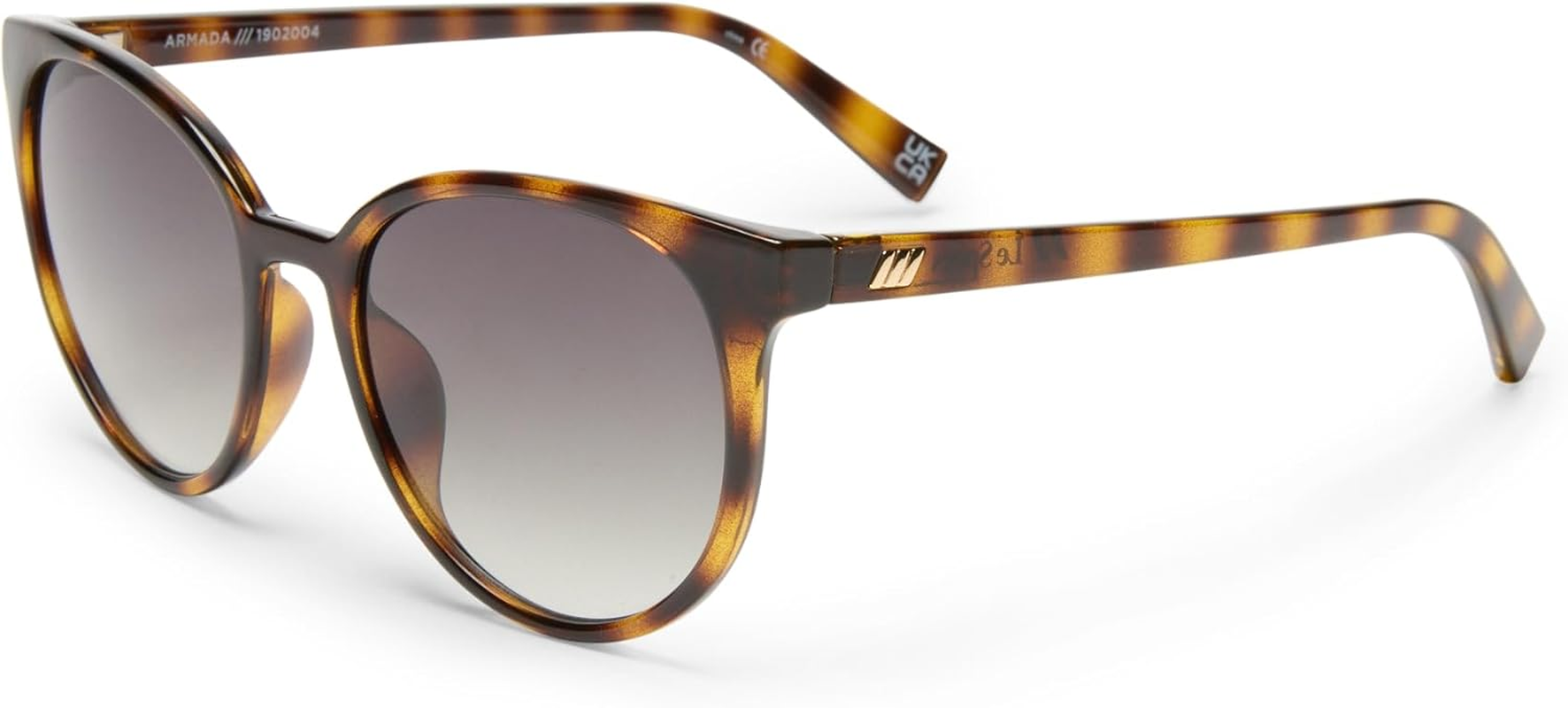 Le Specs Women'S Armada Sunglasses Stainless Steel Glass Brown