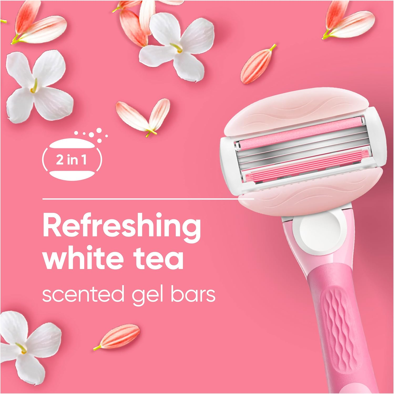Gillette Venus Comfortglide White Tea Women'S Razor - 1 Handle + 2 Refills image number 3