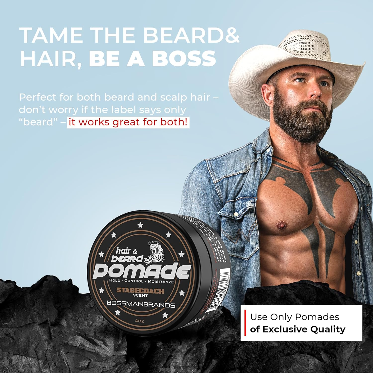 Bossman Stage Coach Beard Pomade 4 Oz image number 4