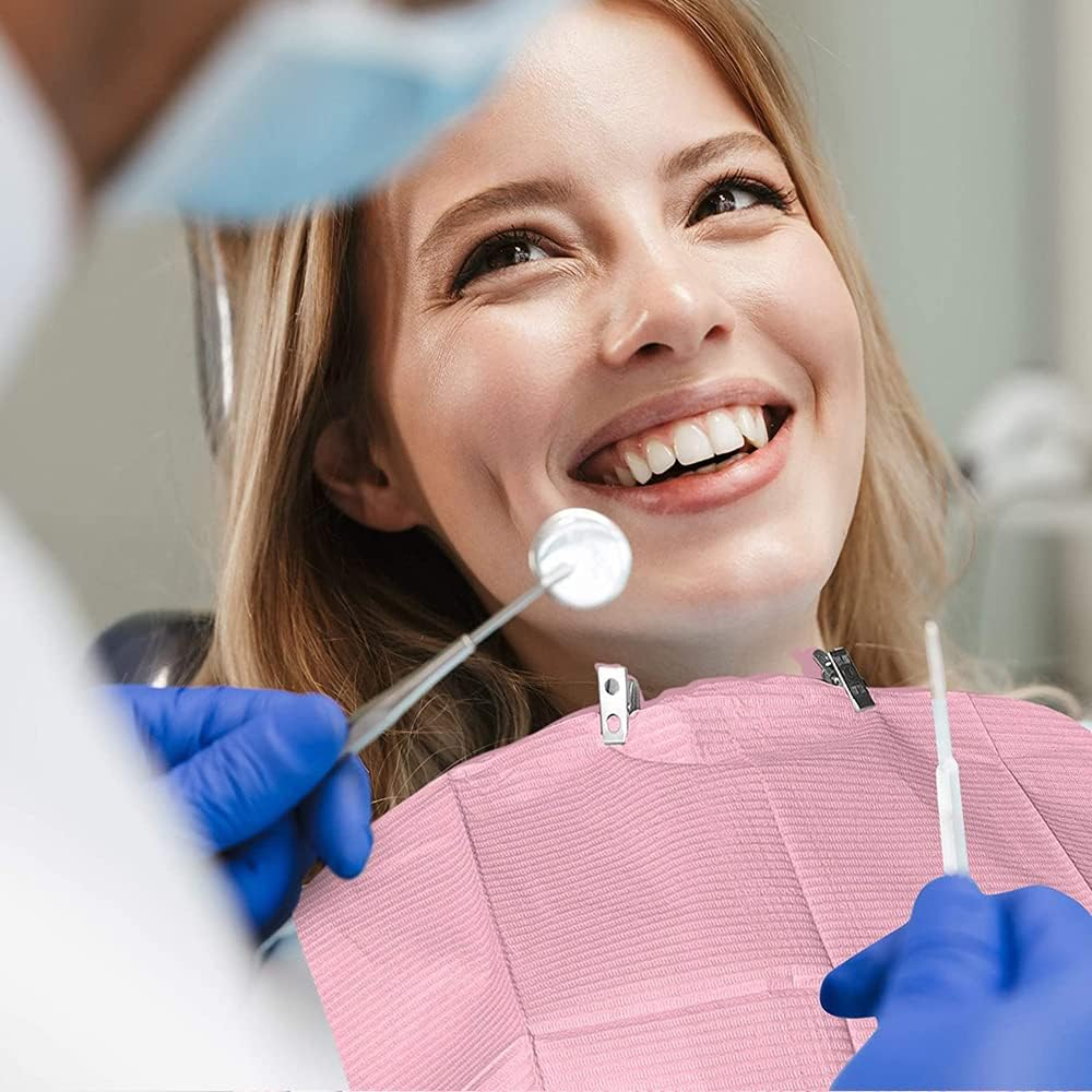 125Pcs Pink Pads Disposable Waterproof Medical Paper Dentist Oral Bib Dental Clean Pad image number 3