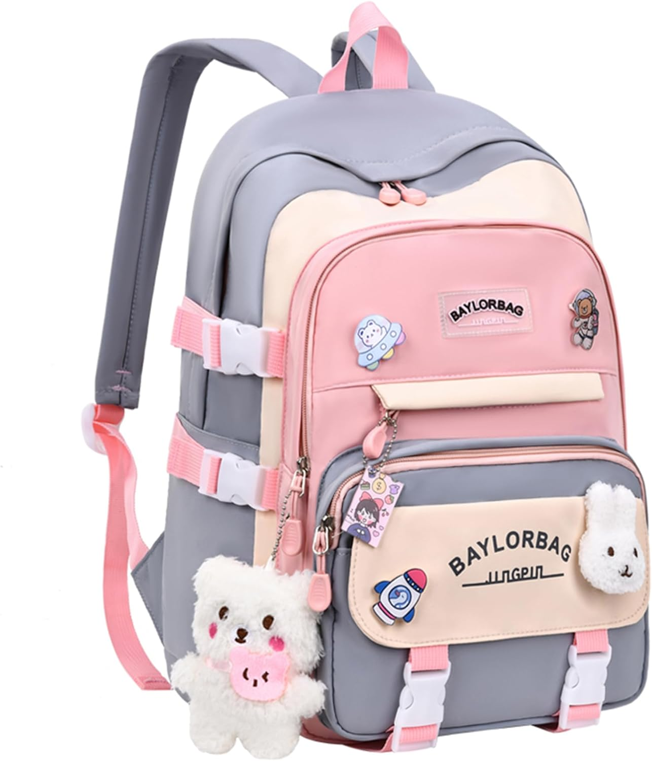 Mfikaryi Kawaii Girls Backpack with Cute,Aesthetic Backpacks for School Bags image number 7