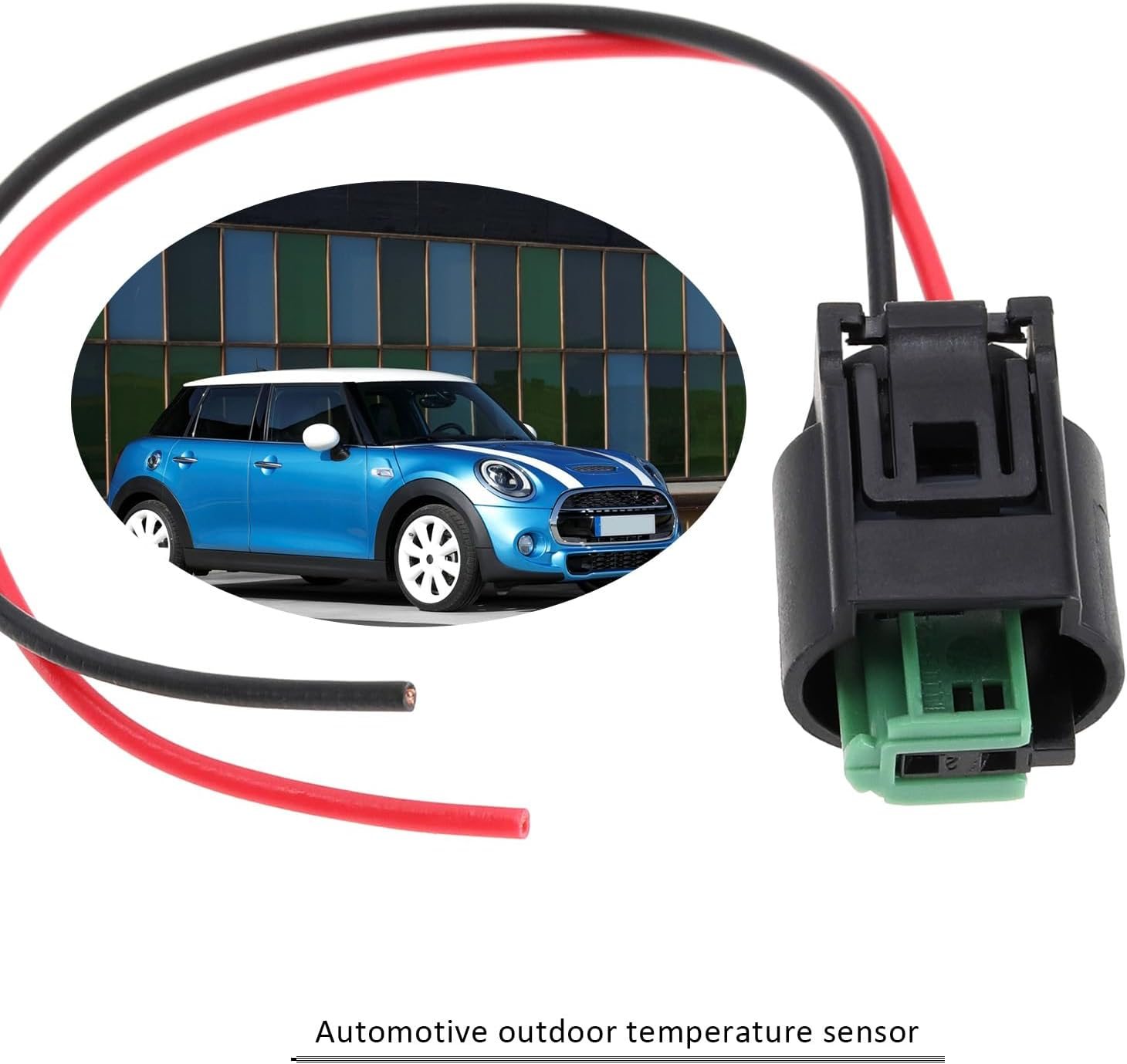 Be in Your Mind 2Pcs Ambient Air Temperature Sensor & Plug Wires 61138365340 61130005199 65816905133 Compatible with BMW MINI Exterior Ambient Air Temp Sensor image number 5