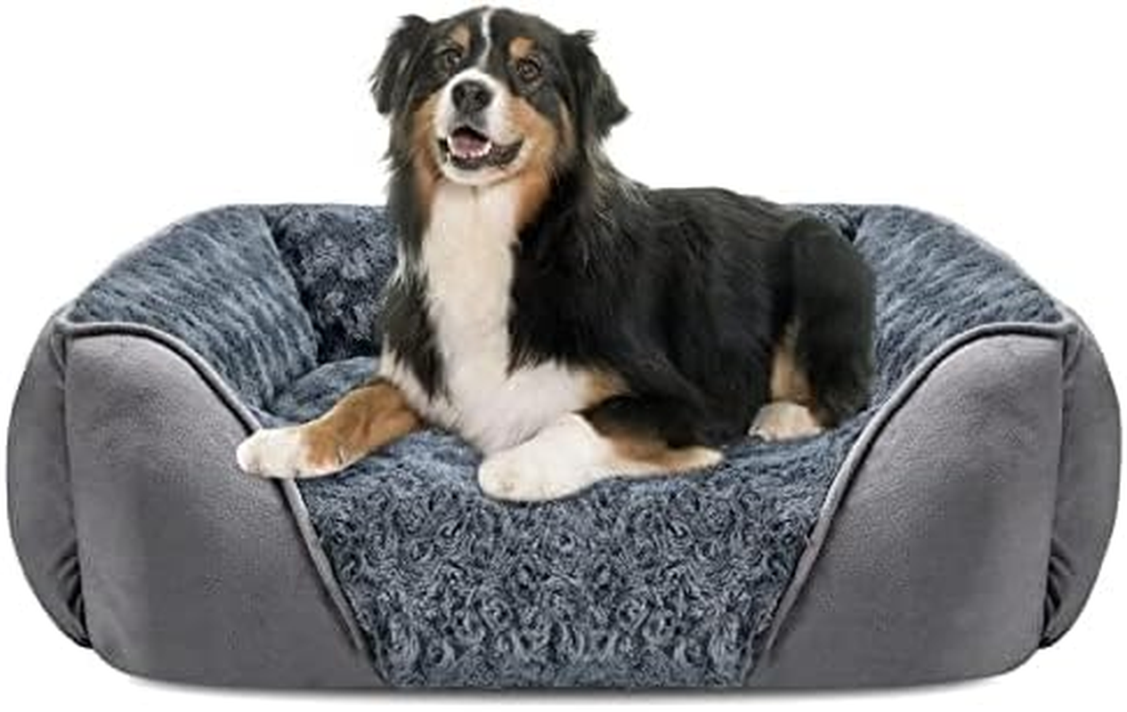 Roolisspa Dog Bed for Small Dogs - Calming Soft Pet Sofa with Anti-Anxiety Design, Durable Washable Rectangle Couch image number 4