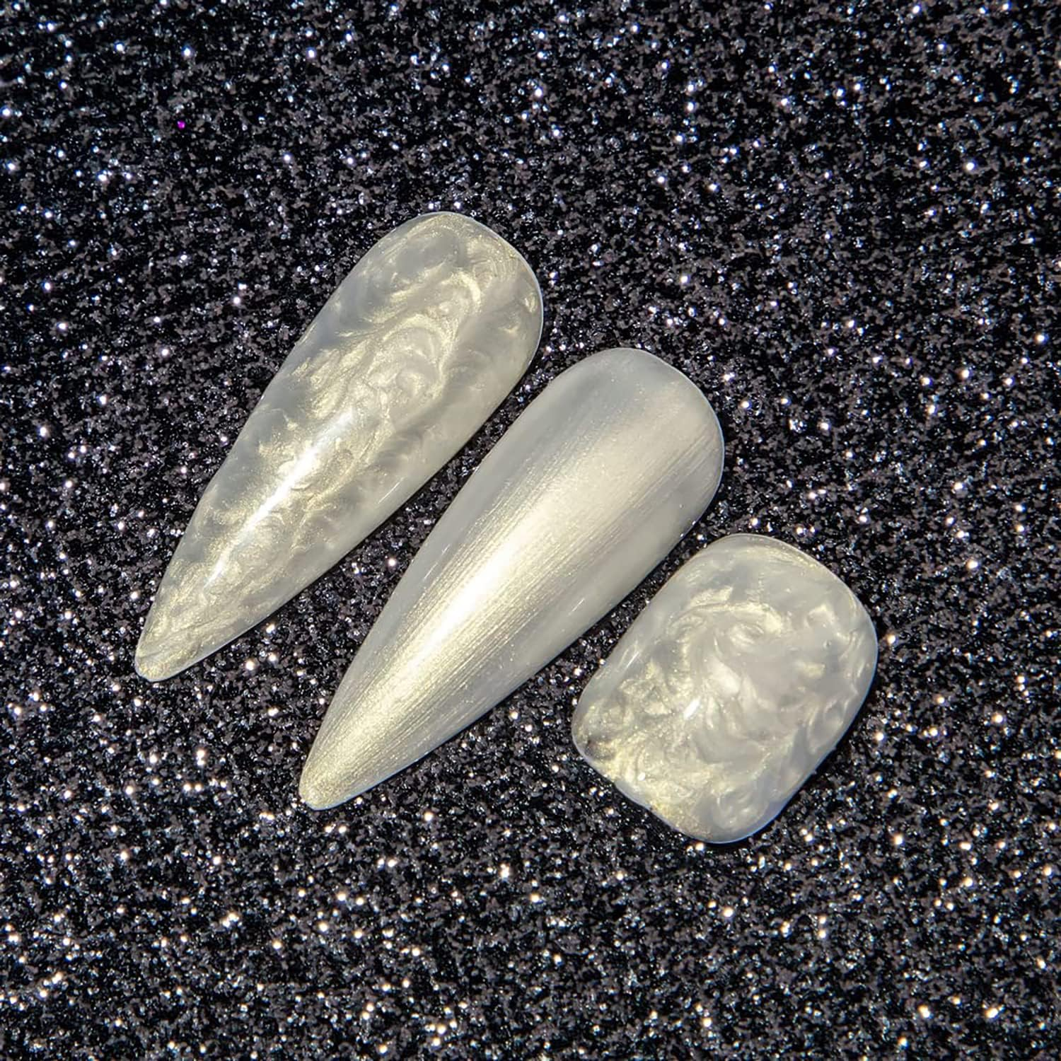 Vishine Pearl Gel Nail Polish,16Ml Glitter Gel Polish Shell Thread Effect Soak off UV LED Shimmer Nail Gel for Nail Salon Home DIY Manicure 0.54Oz image number 5