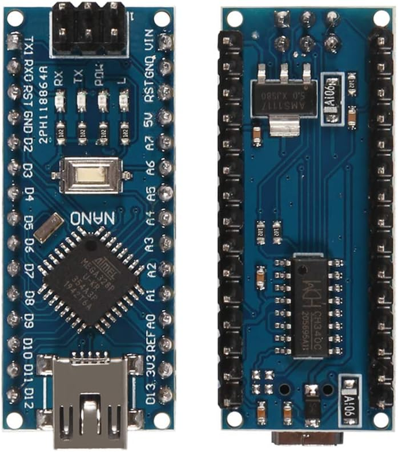 AITRIP 3Pcs for Arduino Mini Nano V3.0 Atmega328P 5V 16M Micro Controller Board Module with 3Pcs USB Cable Compatible with Arduino IDE image number 4
