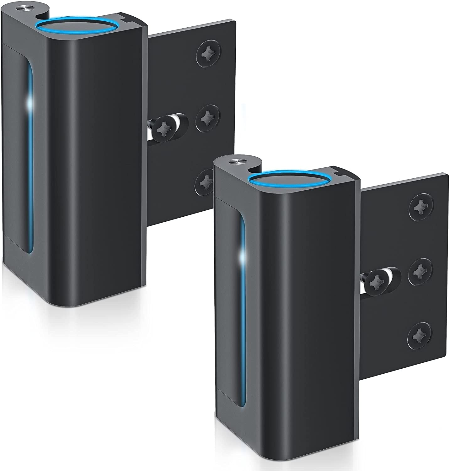 2 Pack Door Reinforcement Lock Withstands 800Lbs of Force - Black Extra Proof Door Lock for Kids Safety with 8 Screws Prevents Unauthorized Entry,Add a Door Security Locks for Home Safety & Privacy - 2, Black image number 7