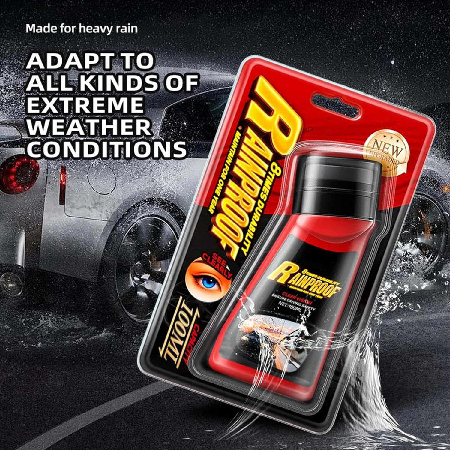 Glass Cleaning Board | Automotive Exterior Cleaner,Hydrophobic Glass Window Cleaner for Windshield SUV Truck Sedan Morning Foggy Weather Daily Care Rainy Driving image number 6