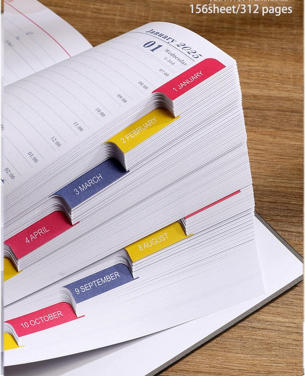 Weforu 2025 A5 Planner Notebook, Calendar Scheduler Monthly Planner Daily Planner Paperback for Home Office School Diary Travel image number 6