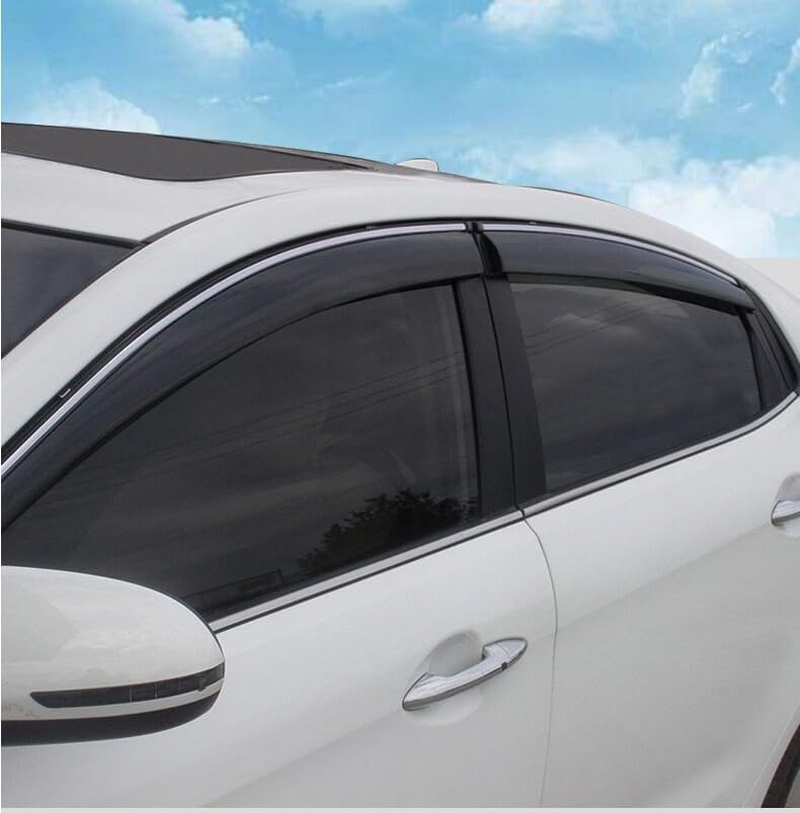 Luyhok 4Pcs for MG RX5 2023 2024 Window Visor Rain Guard Deflector Chrome Trim Smoke image number 5