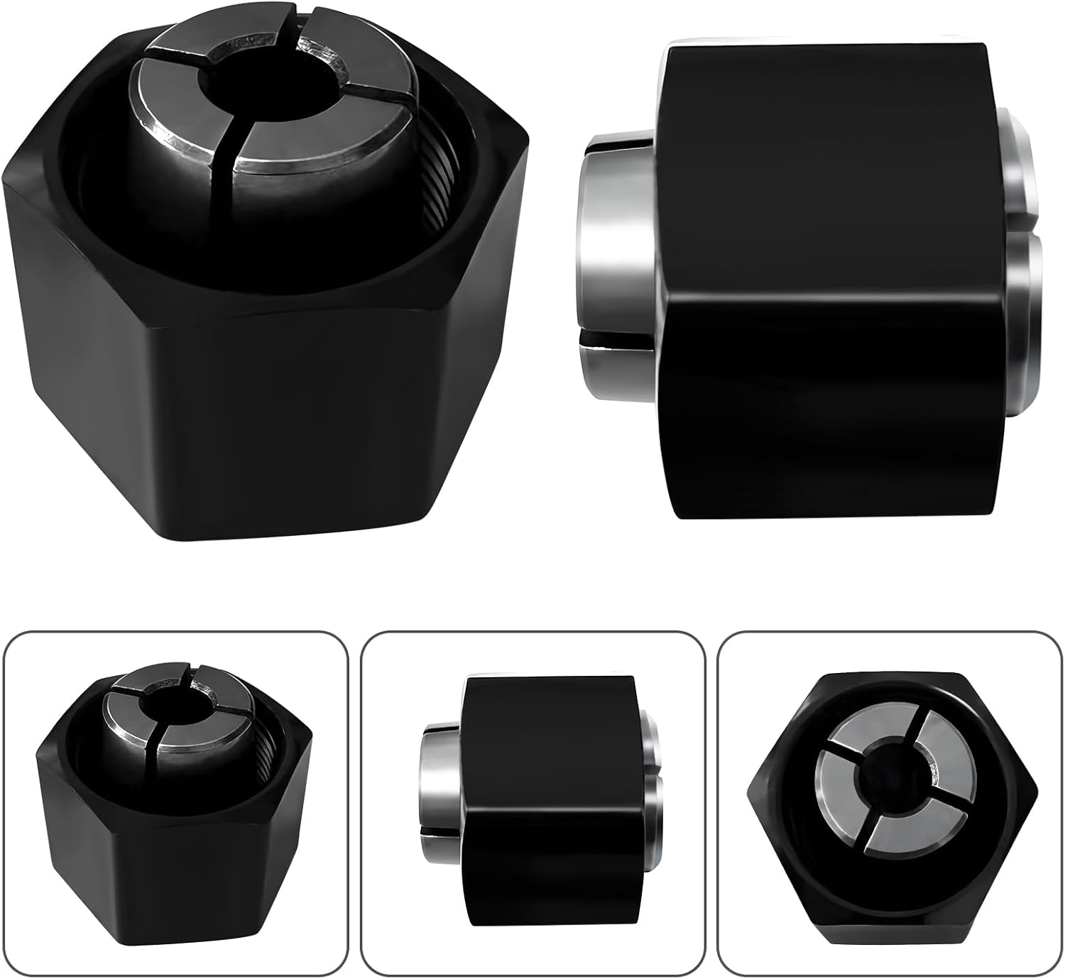 1/2" and 1/4" Router Collet for Dewalt DW621 DW616 DW618 Dw622 Dw626 Router, for Bosch 1617, 1617EVS, 1618, 1618EVS, 1613, 1613EVS, 1613AEVS Router Part No. 326286-03, 326286-04, 2610906283,2610906284 image number 6