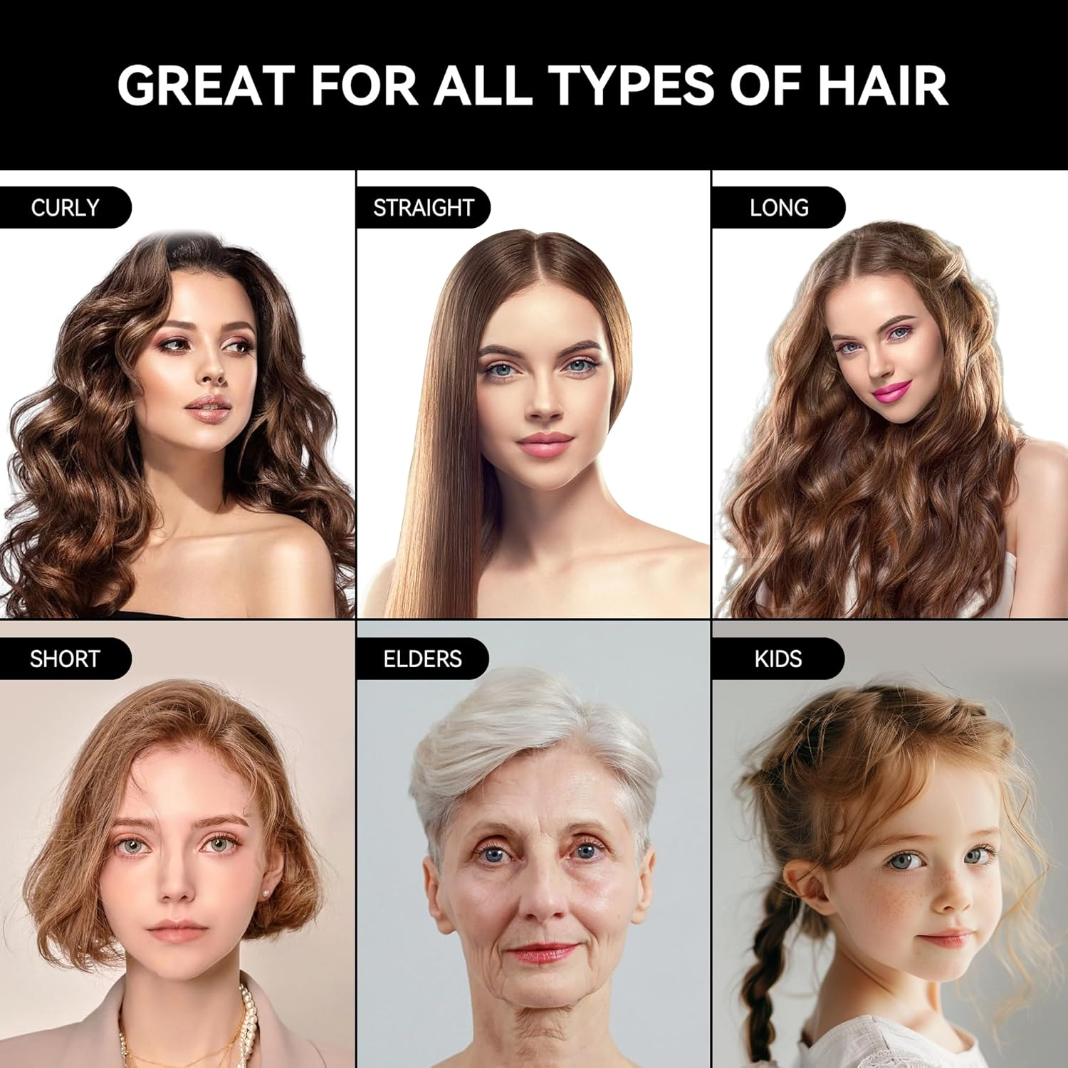 2 Pack Microfiber Hair Towel,Quick Dry Head Wraps Hair Towel Turban Wrap for Women Kids,25.6X9.8 Inch Super Absorbent Fast Hair Drying Towel with Button for Wet Curly Hair(Black) image number 2