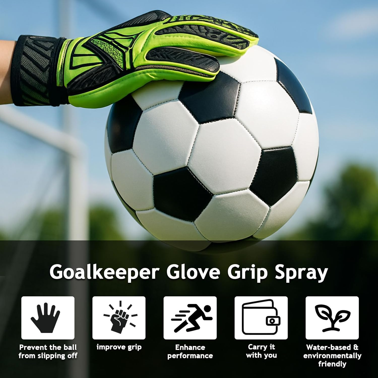100Ml Glove Glue for Goalkeepers Spray, Enhanced Grip, Long-Lasting Bond, Goalie Glove Spray Suitable for All Soccer Goalkeeper Gloves image number 6