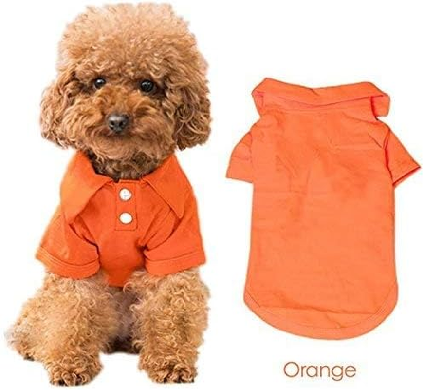 KINGMAS 4 Pieces Dog T-Shirt, Breathable Pet Shirts, Puppy Sweatshirt Dog Clothes Outfit Apparel Coats for Small Medium Dogs Cats (Blue, Green, Red, Orange) - X-Large image number 2