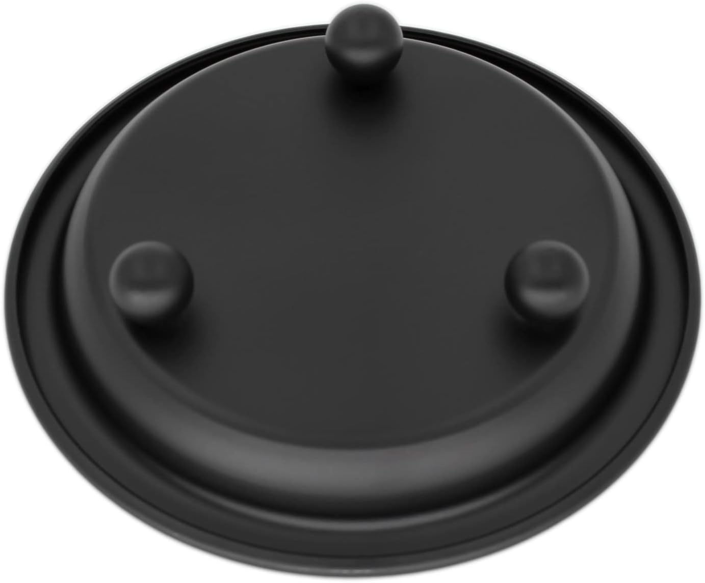 Matte Black Iron Candle Plate, Set of 2, Metal Saucer Style Candle Holder for Pillar/Scented/Flameless/Ball Candles, Decorative Candle Stand for Table Centerpiece image number 4