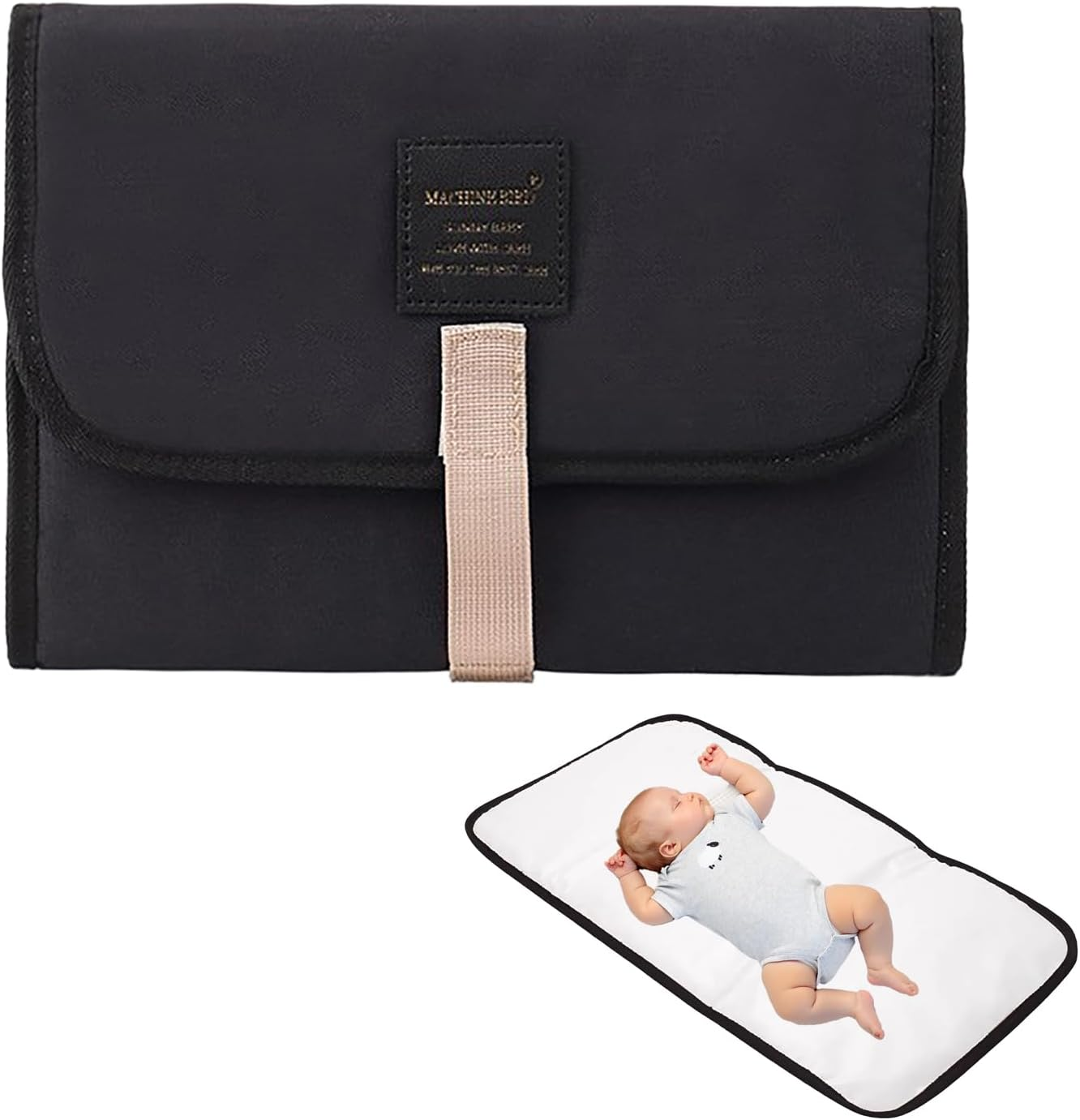 Wzenclave Changing Waterproof, Baby Pad for Foldable Travel, Portable Change Mat for Washable, Wipeable, Nappy Change Mat for Home Tra