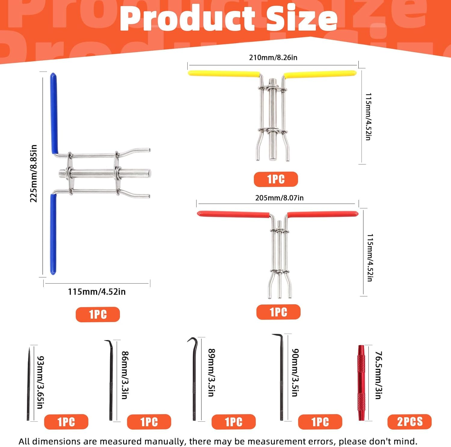 Tanstic 5Pcs Hydraulic Seal Installation Tools Kit, Hydraulic Cylinder Piston Rod Seal Installation Tool, Hydraulic Cylinder Piston Repair Seal Kit, Upgraded Seal Twistor Install Tool with Hook Set image number 3