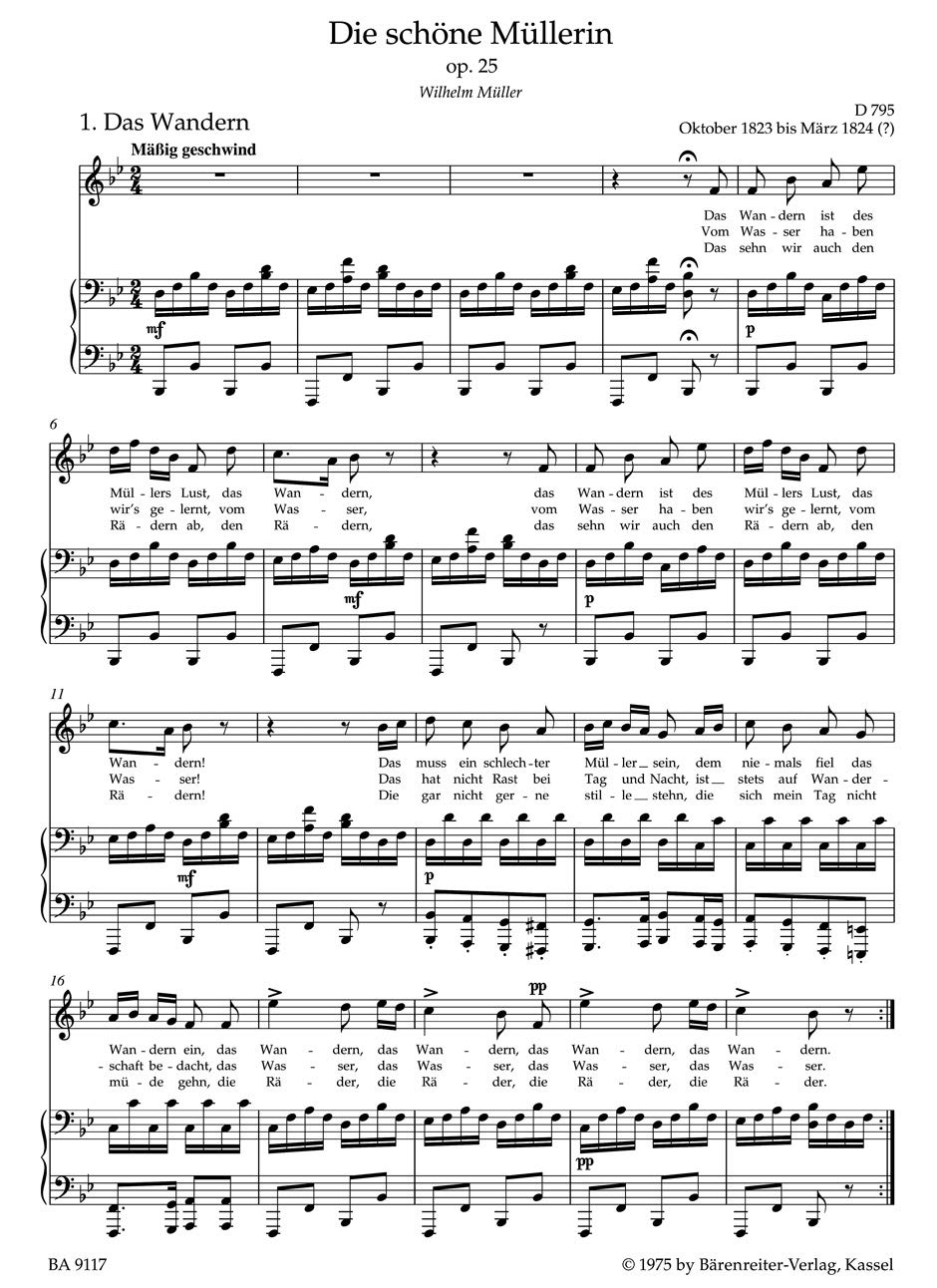 Die Sch&ouml;ne M&uuml;llerin Op. 25: Hohe Stimme image number 1