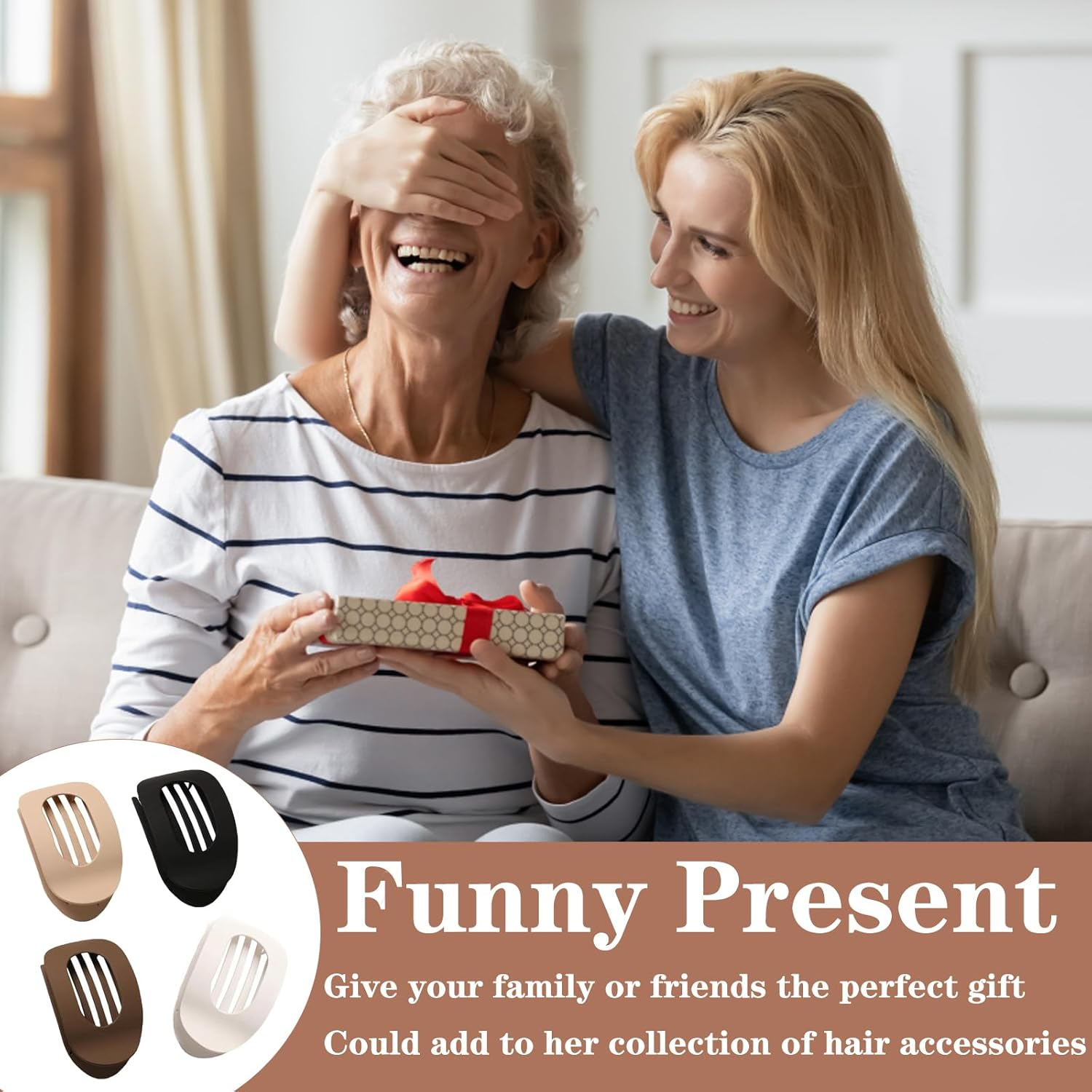 Pack of 4 Duckbill Hair Clips, Stylish Duckbill Hair Clip, Matte Large Benglatt Hair Clip for Women, Simple Elegant Flat Crab Clips for Everyday Office School Festive Occasions image number 5