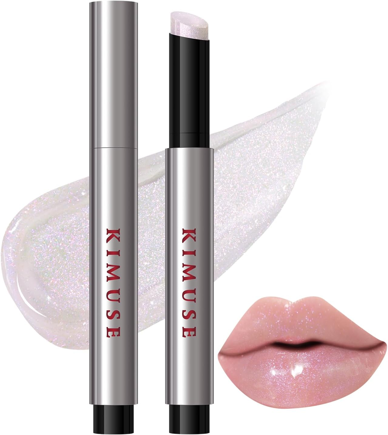 KIMUSE Lip Plumper, Hydrating Click Tinted Solid Lipstick for Plumps & Moisturizes, Long-Wearing All-In-One Lip Plumping, Gloss, Balm (Vanilla Coconut, 1 PCS) image number 2