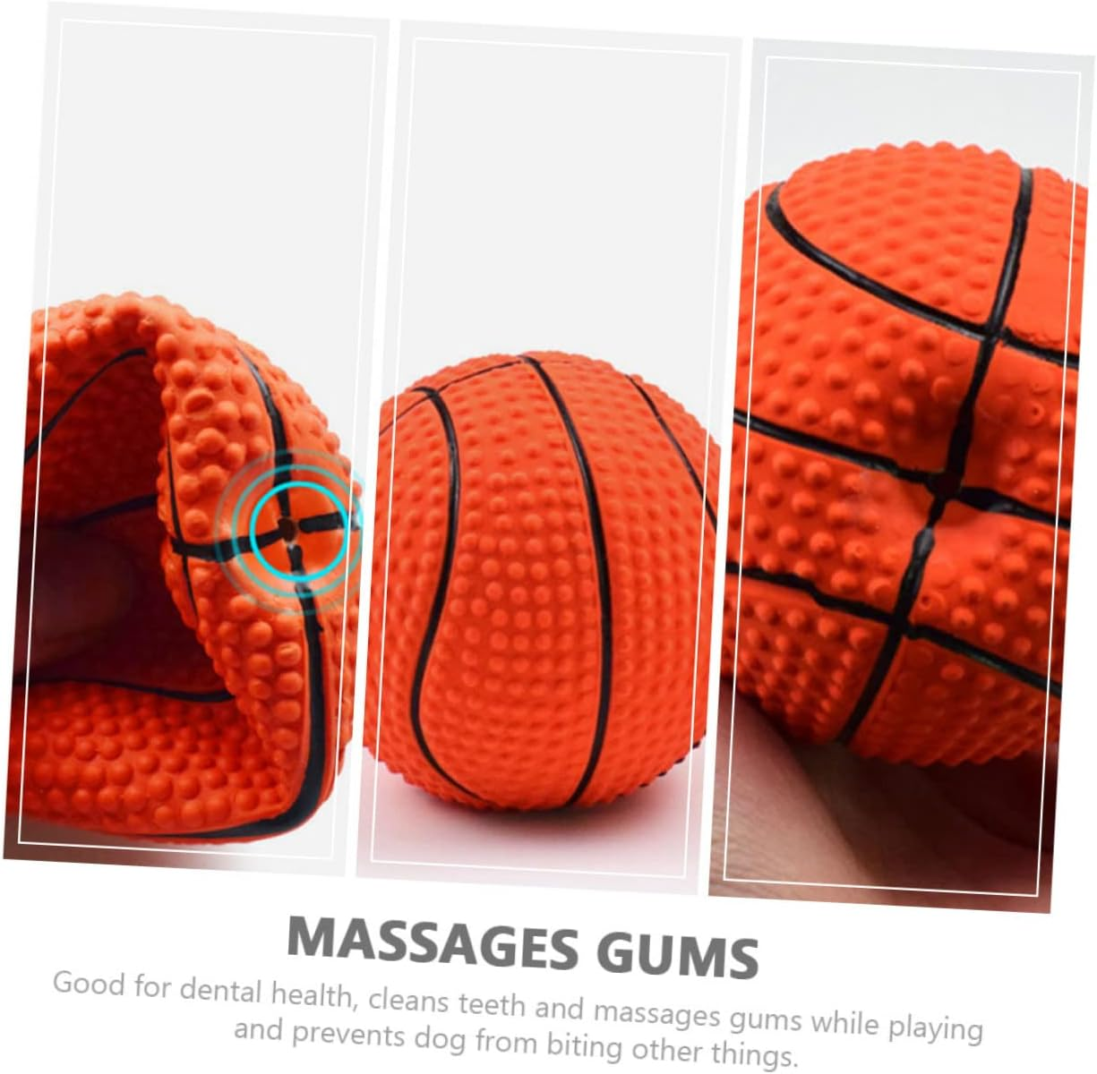 HAPINARY Basketball Squeaky Dog Chewing Toy Interactive Molar Toy for Aggressive Chewers Engaging Pet Toy for Dogs Fun Chew Plaything image number 1