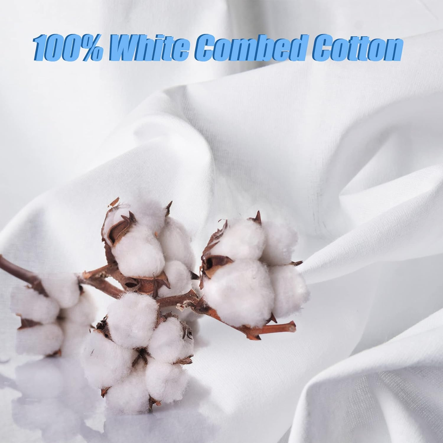 2 Yard White Cotton Fabric,Natural Cotton Poplin Fabric by the Yard,White Fabric,59 Inches Wide 100% Cotton Fabric,Soft Embroidery Muslin Quilting Fabric Material for Sewing Material Apparel Cloth image number 2
