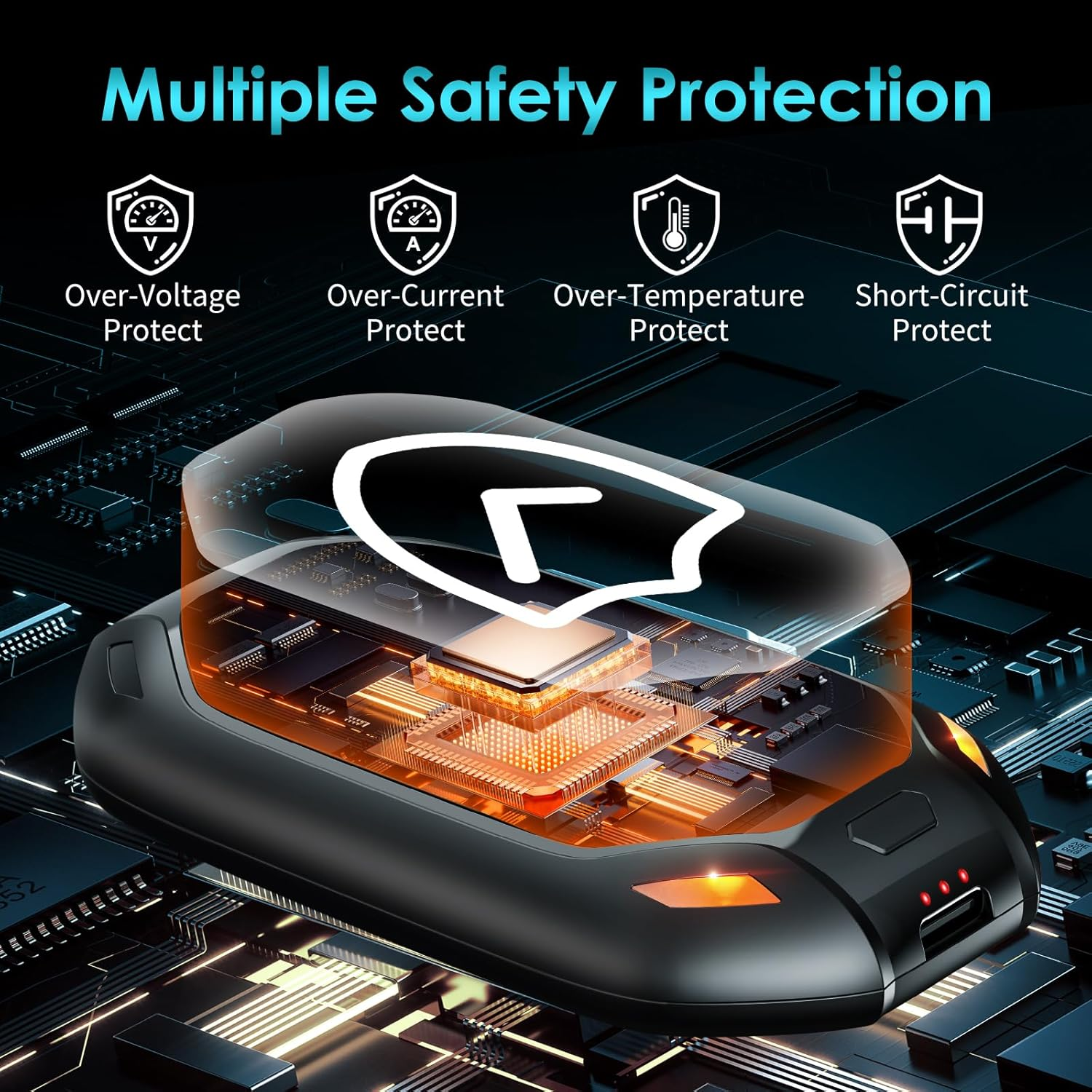 Hand Warmers Rechargeable, 2 Pack Reusable Handwarmers 6000Mah Hot Hands 10Hrs Long Lasting, 3 Heat Levels Electric Hand Warmer, Portable Pocket Heater Outdoor Activities, Winter Gift Women Men Kids image number 1