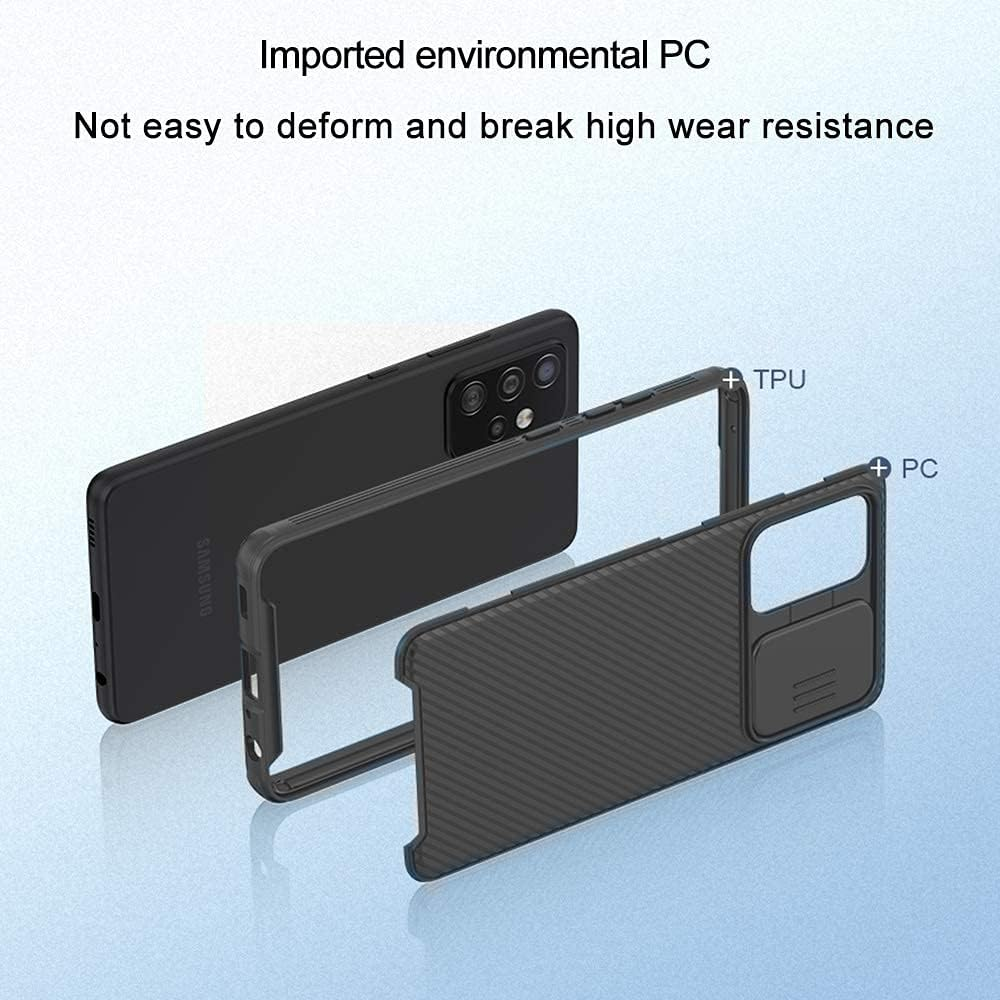 XTCASE Case for Samsung Galaxy A52 5G/4G / A52S 5G, Camera Protection Mobile Phone Case - Camera Cover Slider Camera Protection, Premium Hybrid PC + TPU Bumper Protective Case Shockproof image number 4