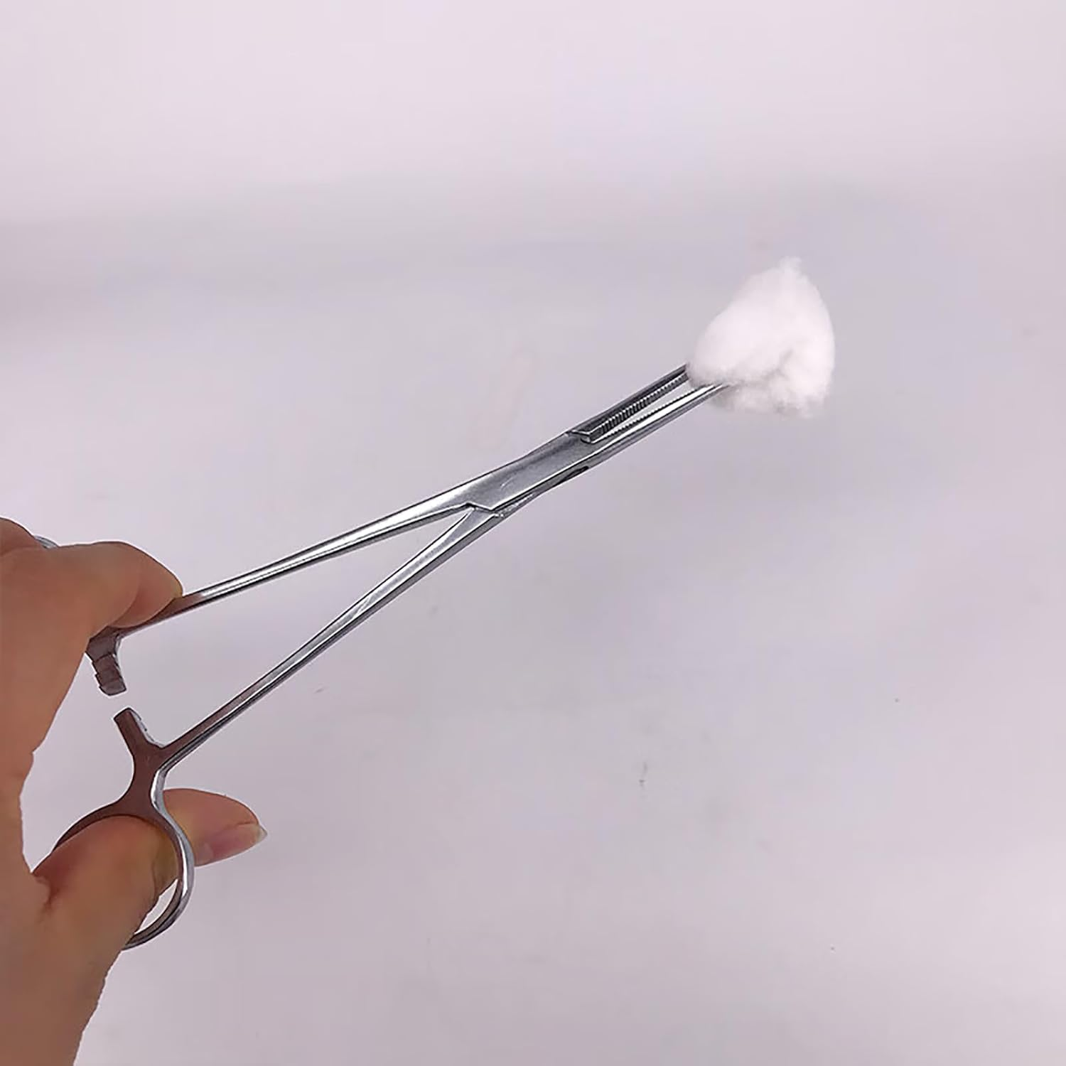 2 Pcs Locking Pliers Piercing Pliers, Self-Locking Fishing Forceps, Suturing Piercing Clamp with Powerful Serrated Jaw, Multipurpose Tweezers Pincers for DIY Crafting Pet Grooming (12.5Cm) image number 5