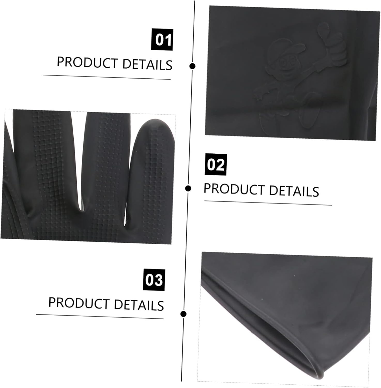 VICASKY Hair Salon Gloves Groom for Hair Dye Hairstylist Small plus Barber Dye Protector for Hair Dying Hand Hair Dye Glove Styling Dyeing Reusable Hair Salon Hairdresser Heat image number 5