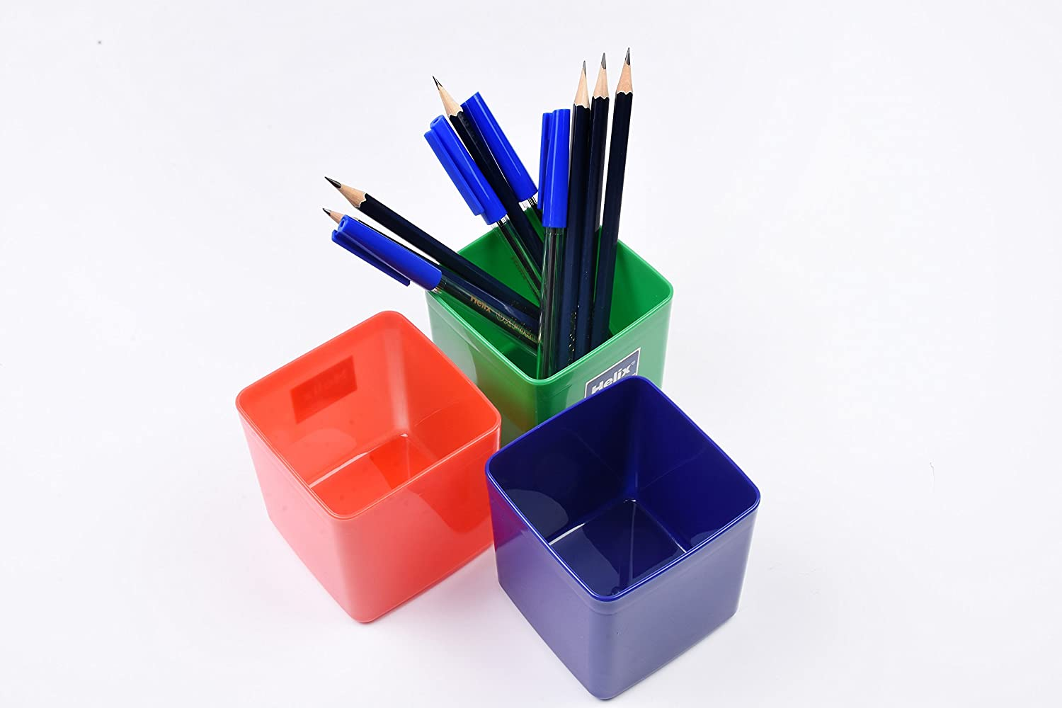Helix Empty Pencil Pots - (Pack of 12 in Assorted Colours) image number 2