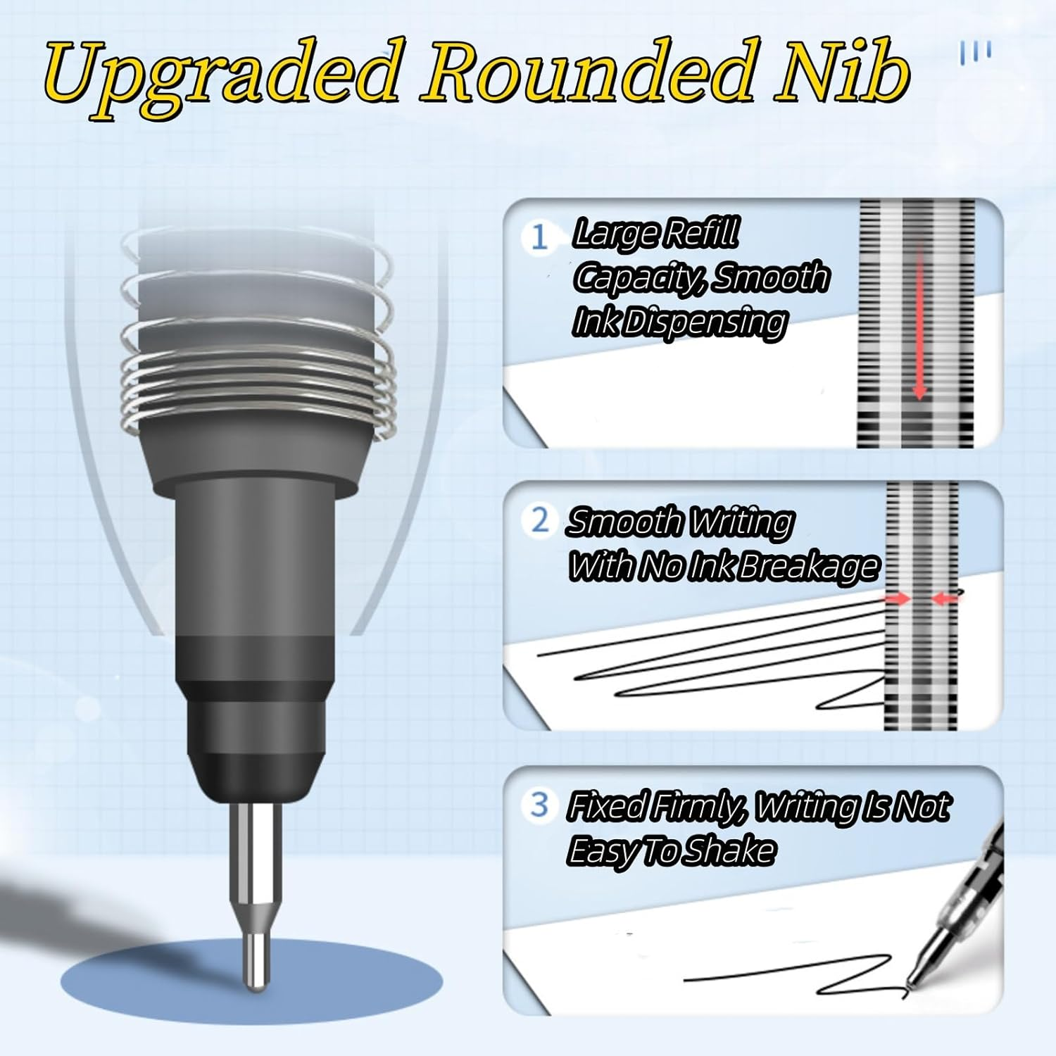 MAIHUO 6Pcs Gel Pens and 600 Sheets Transparent Sticky Notes,Bible Sticky Note No Bleed Gel Pens,Book Annotating Set image number 3