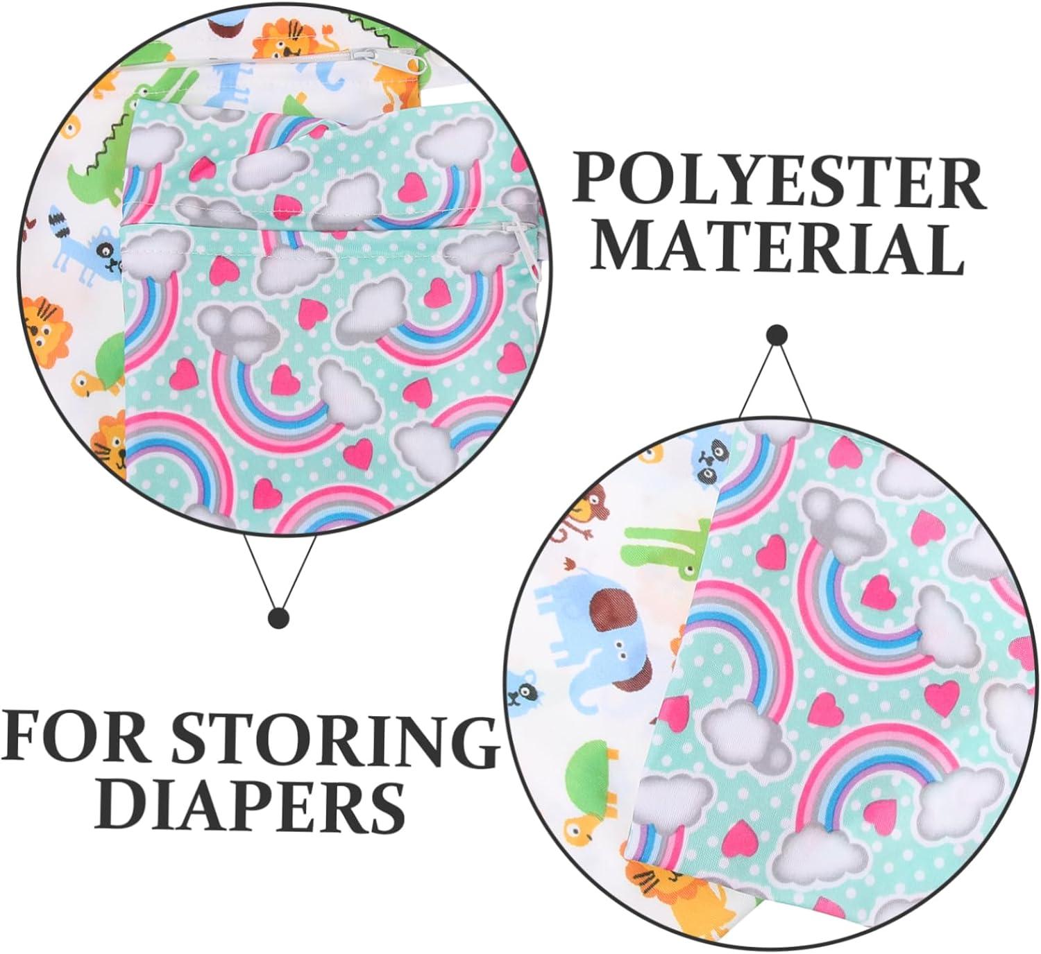 2Pcs Diaper Storage Pouches for Travel Camping and Nursery Multi-Functional Organizer for Cloth Diapers Breast Pads and Essentials image number 5