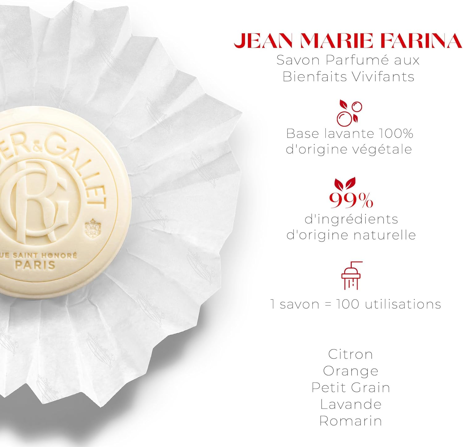 Roger Gallet Jean Marie Farina Perfumed Soap 100G image number 3