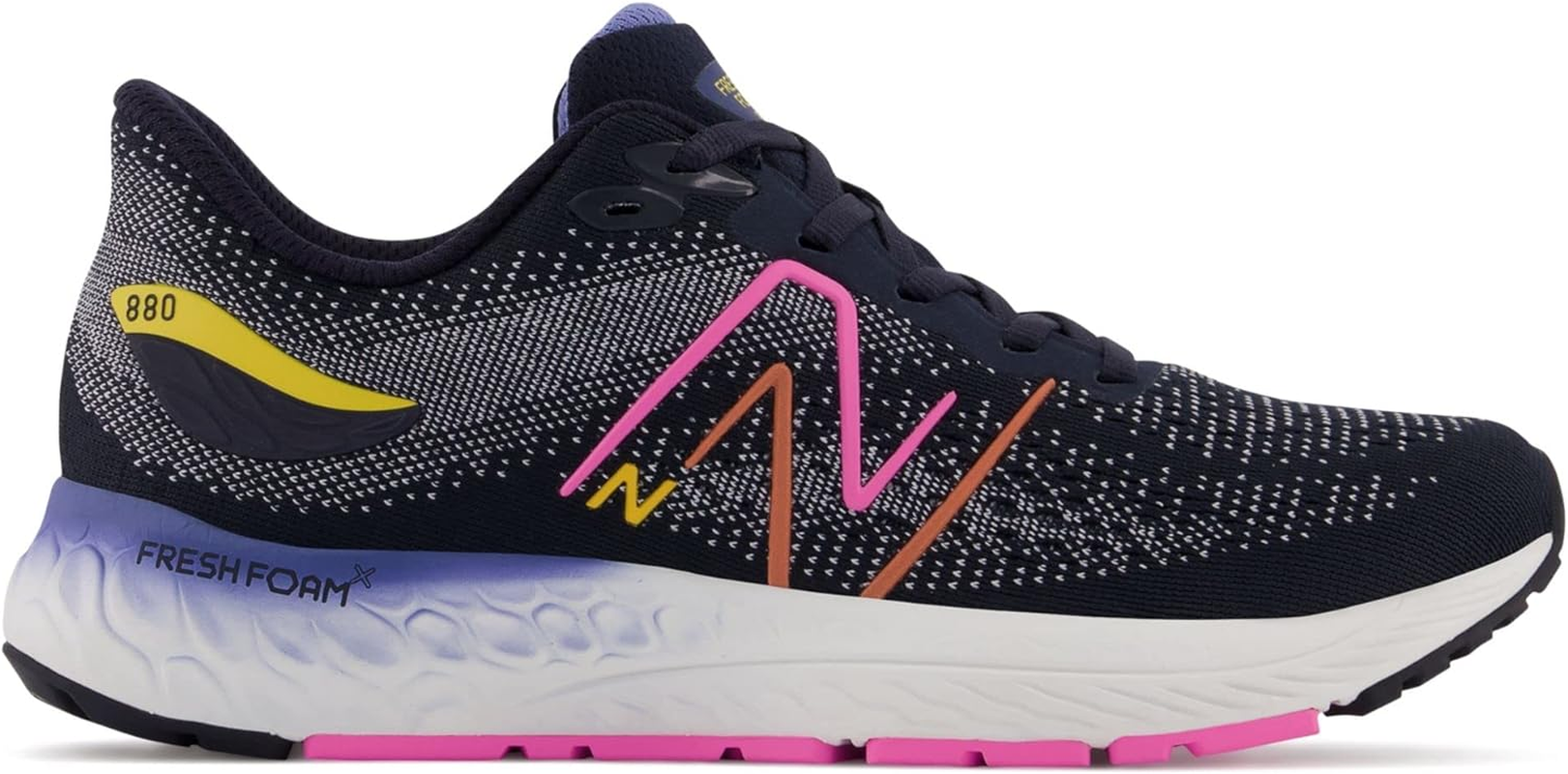 New Balance Kids Fresh Foam X 880V12 Running Sport Sneakers Shoes Eclipse/Moon Shadow/Vibrant Pink 6.5 M image number 2