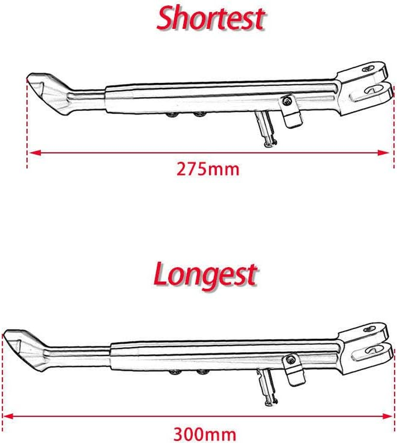 Sportbike GSX-R600 GSX-R750 GSX-R1000 Accessories, Adjustable Kickstand Foot Side Stand Support for Suzuki GSXR GSX-R 600 750 1000 K8 2000 2001 2002 2003 2004 2005 2006 2007 2008 2009 2010 (Black) image number 1