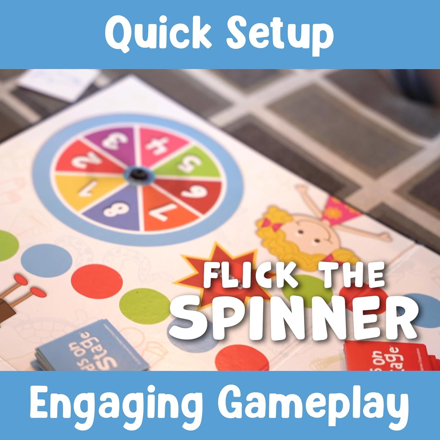 University Games Kids on Stage Charades Board Game for Ages 3+ &ndash; Educational Activity for Toddlers, Family Entertainment &ndash; Creative Play for 2&ndash;6 Players