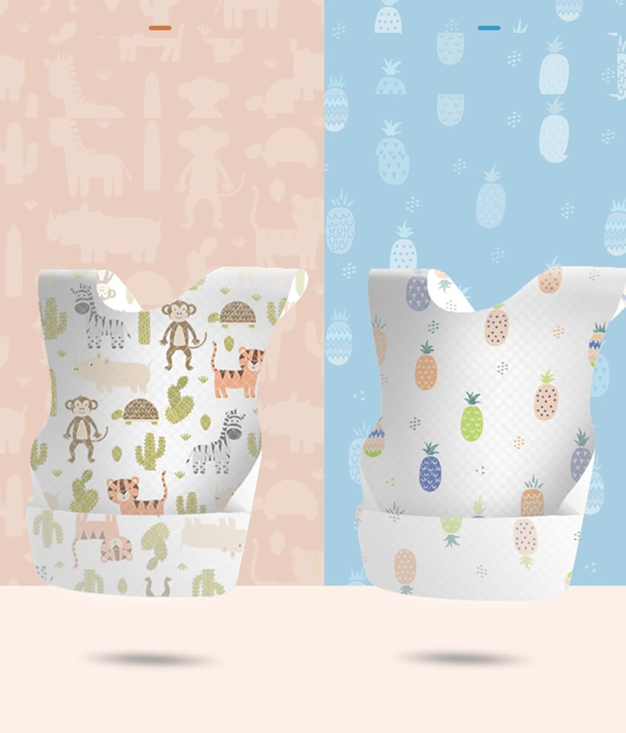 Baby Disposable Bibs-Individually Packaged, 50PCS Disposable Bibs for Toddlers,Baby Bibs for Eating,Convenient Travel Friendly image number 6