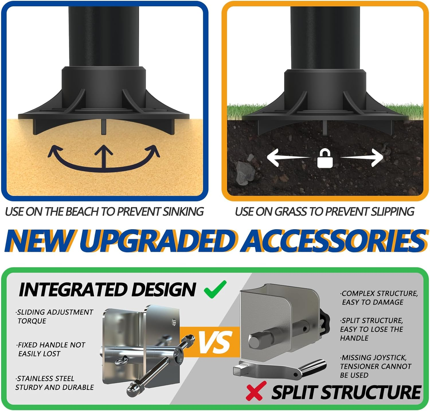 Outdoor Heavy Duty Volleyball Net Set, Anti-Sag Design, Adjustable Aluminum Poles, Portable Volleyball Net for Backyard,Grass and Beach image number 1