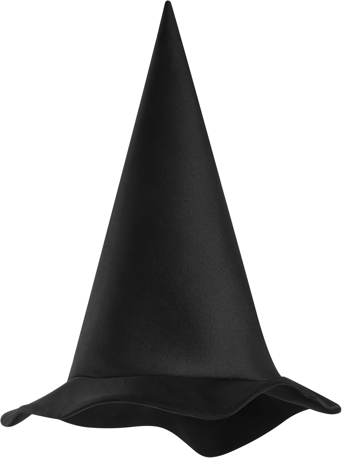 Spooktacular Creations Halloween Black Witch Hat, Soft Satin Witch Hat for Women, Halloween Costume Accessory, School Role Playing, Themed Parties image number 5