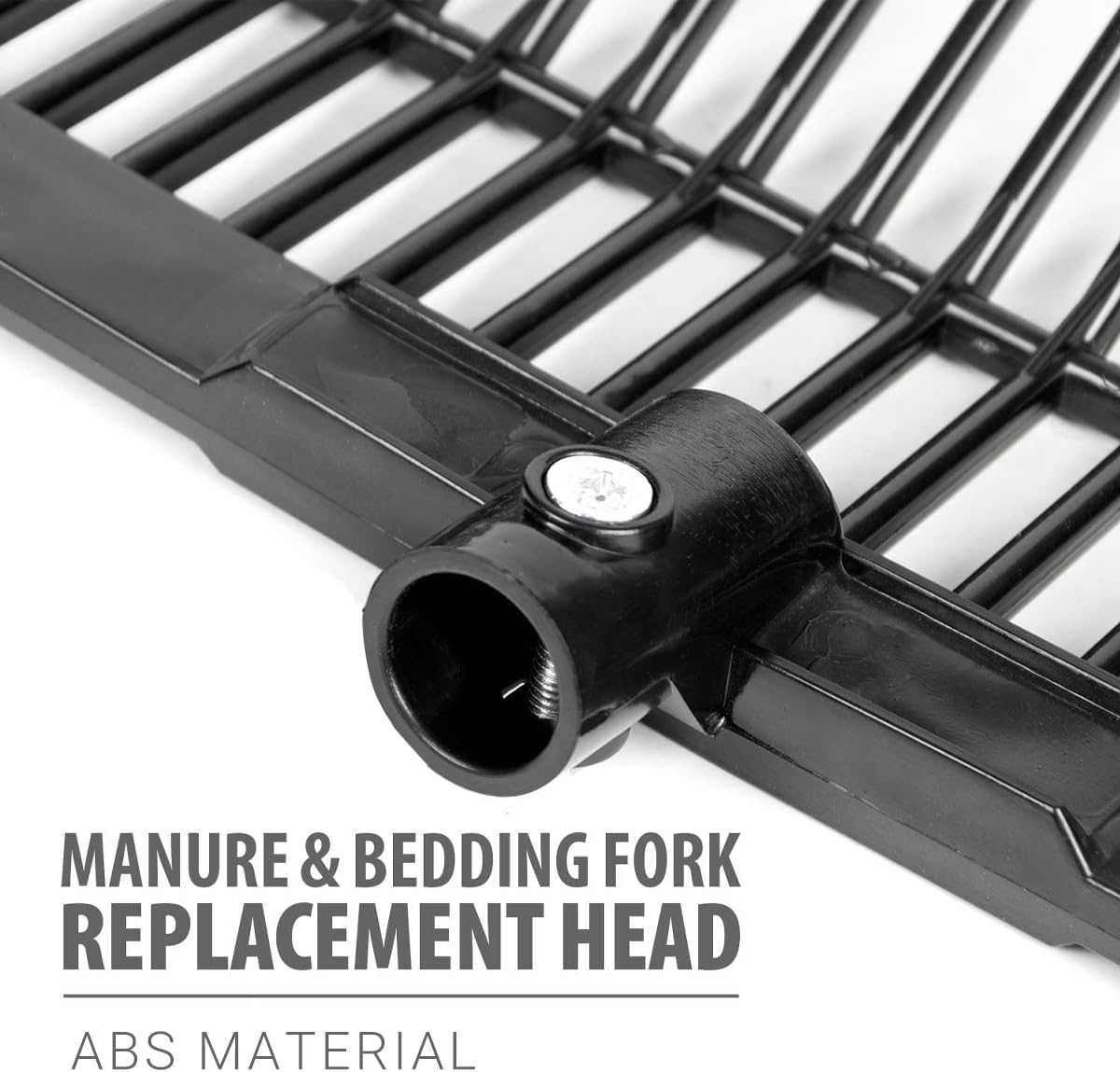 AIMALL ABS Plastic Horse Pitchfork, Large Horse Stable Cleaning Tool, 15.35In X 12.79In Durable Stable Fork for Garden, Horse Grooming, and Stable Supplies - Black image number 3