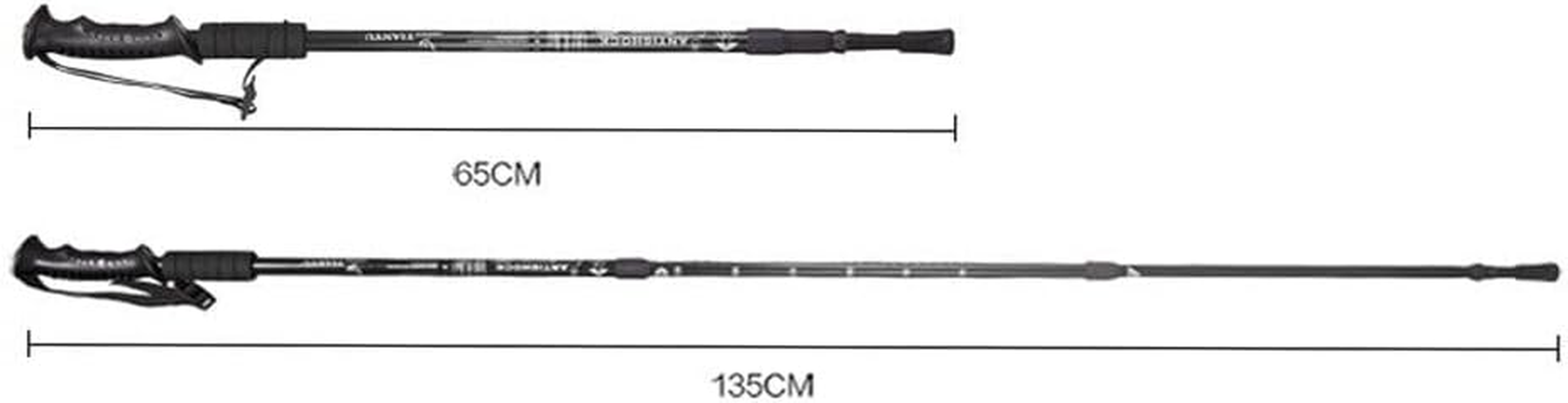 Leona Co Ultralight Travel Trekking Poles, Aluminum Collapsible Hiking Poles, Walking Stick, Walking Poles for Men and Women Camping Gear image number 2
